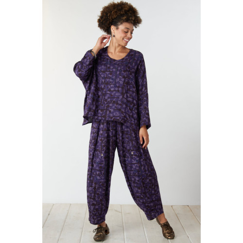 Field Pull-On Lantern-Leg Pant - Aubergine