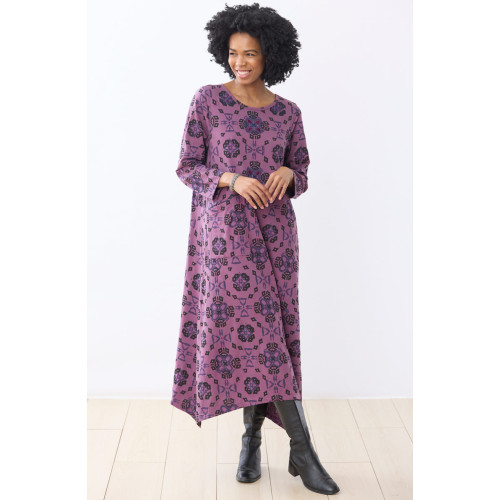 Jasmita Organic Cotton Jersey Maxi Dress - Plum