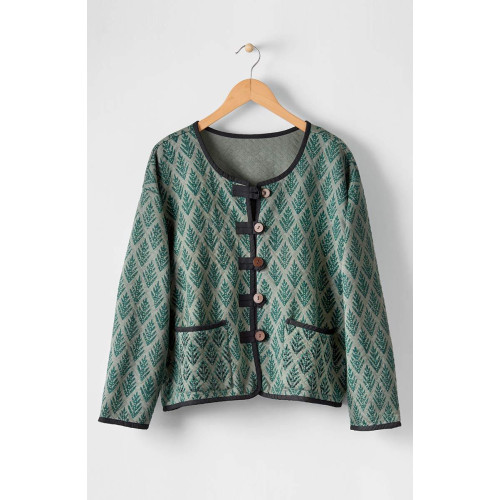 Nilgiri Quilted Knit Jacket - Herb