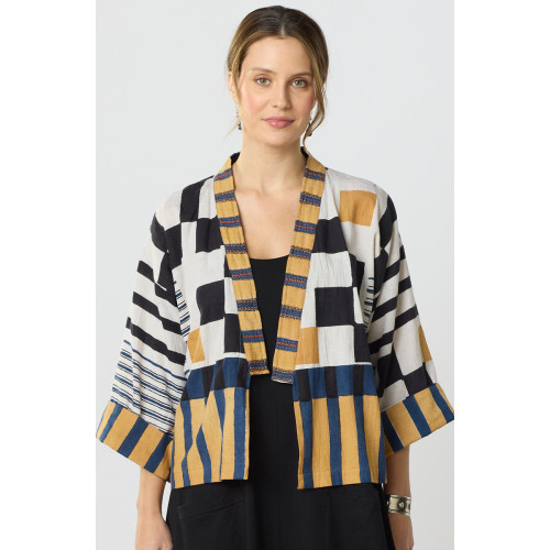 Sikkim Unstructured Boxy Jacket - Natural/Multi